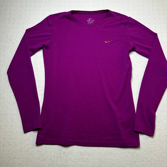 Nike Tops - Nike Dri-FIT Women’s Long Sleeve Athletic Top Purple Medium Running Training